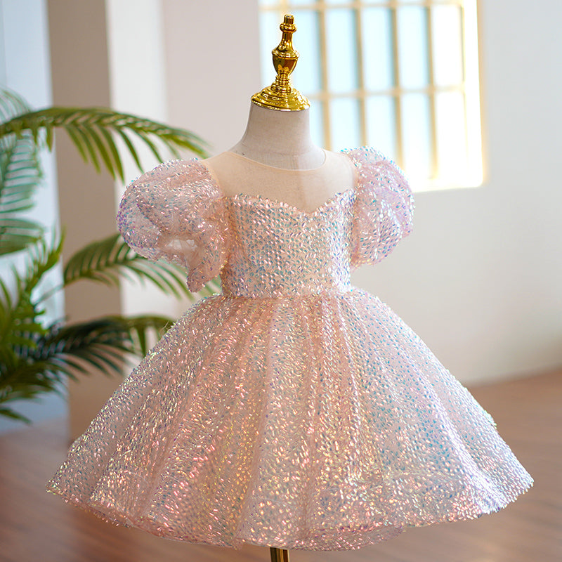 Baby Girl Pageant Princess Dresses Toddler Summer Elegant Pink Sequin Bow Birthday Party Dress, Pink / 1-2 Years (90cm) Baby Girl Pageant Princess Dresses Toddler Summer Elegant Pink Sequin Bow Birthday Party Dress, Pink / 1-2 Years (90cm)
