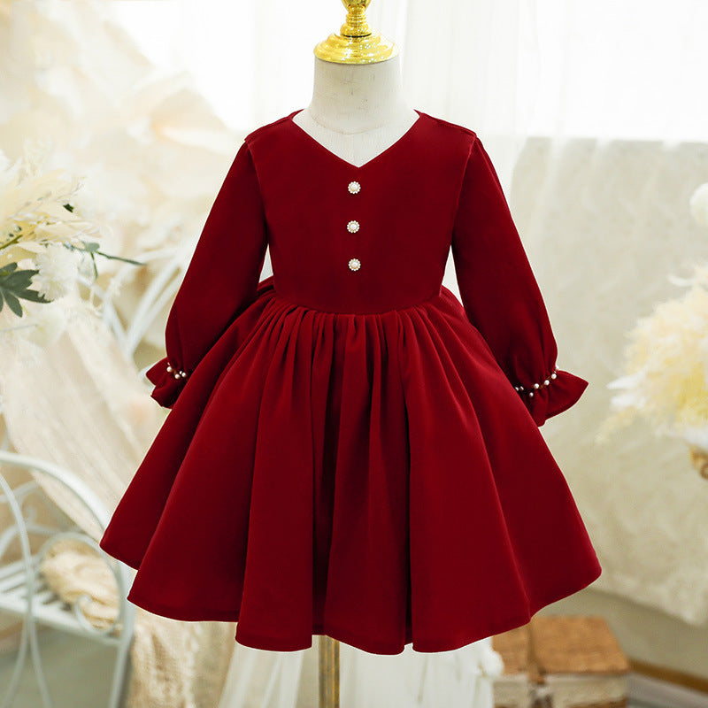 Winter Baby Lapel Dress