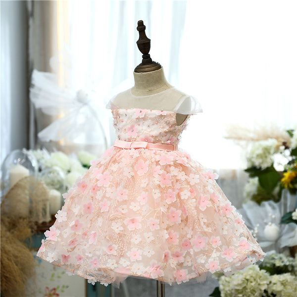 Baby Girl Pageant Dresses Toddler Elegant Puffy Cute Birthday Party Prom Dress