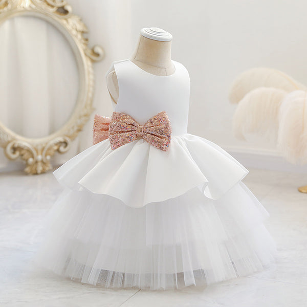 Baby Girls Bow Princess Birthday Dress