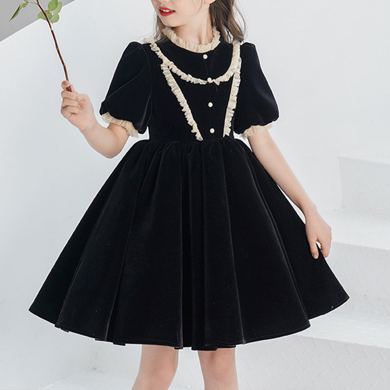 Little Girl Dress Toddler Elegant Satin Princess Party Formal Communion Pageant Dress
