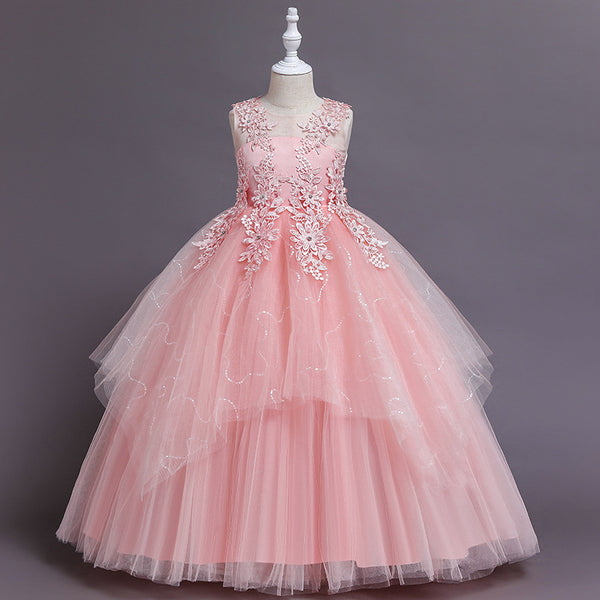 Sequin Flower Princess Dress