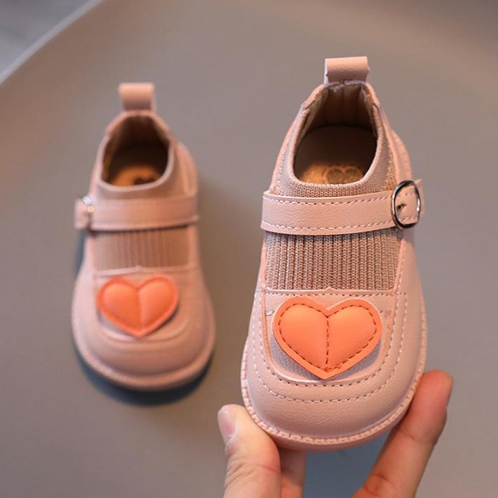 Baby Girl Soft-soled Heart Shoes