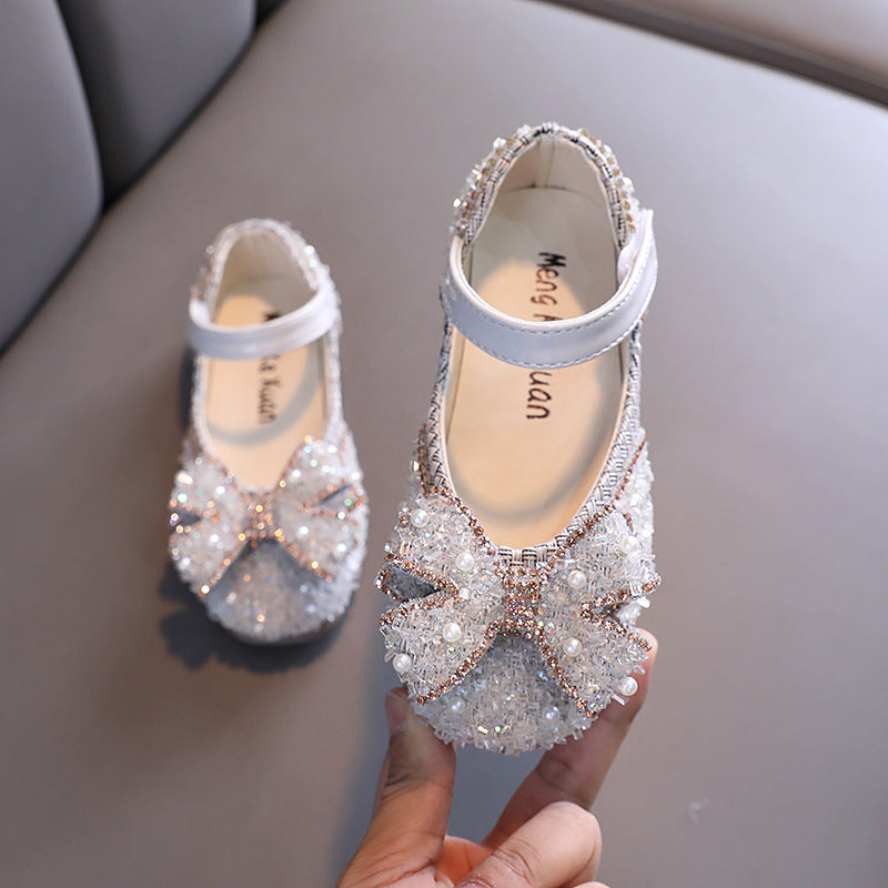 Girl Dress Shoes Summer Toddler Princess Butterfly Diamond Birthday Party Shoes, Grey / EU 23 Girl Dress Shoes Summer Toddler Princess Butterfly Diamond Birthday Party Shoes, Grey / EU 23