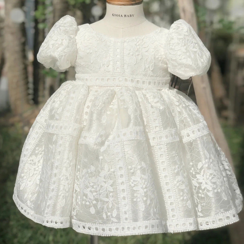 Baptism Dresses Baby Girl Cute Elegant Wedding Puffy White Princess Dress Flower Girl Dresses