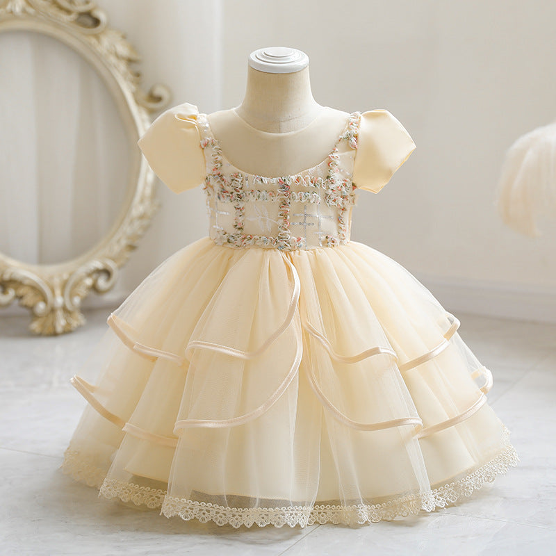 Baby Girl Dress Toddler Princess Dress Textured Communion Pageant Party Dress