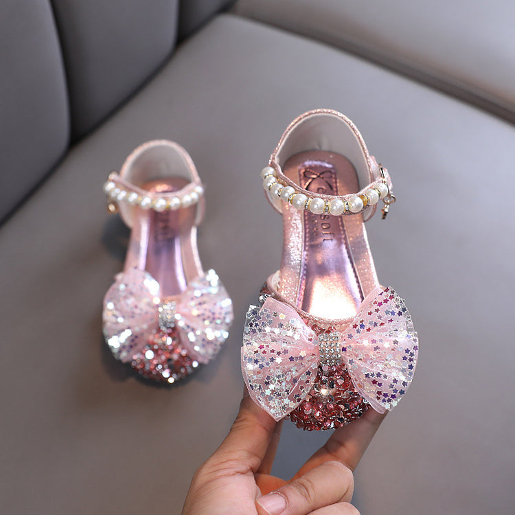 Girl Dress Shoes Summer Cute Girls Sequins Princess Sandals