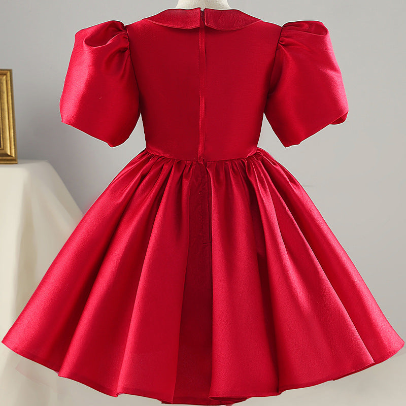 Elegant Girl Puff sleeve  Princess Dress