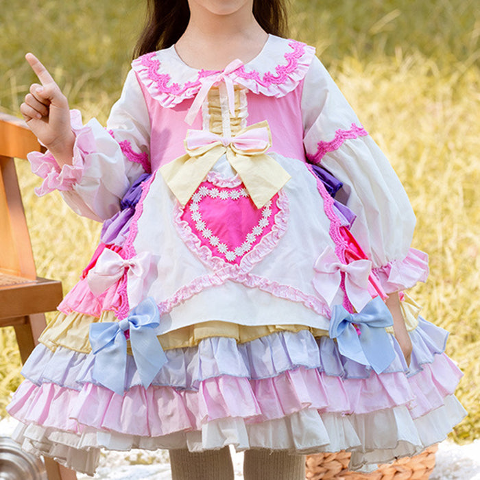 Toddler Ball Gowns Girl Party Multicolor Lolita Elegant Velvet Puffy Princess Dress