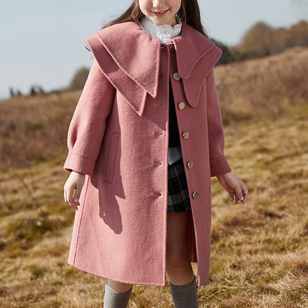 Kids Warm Lamb Wool Jacket Long Coat