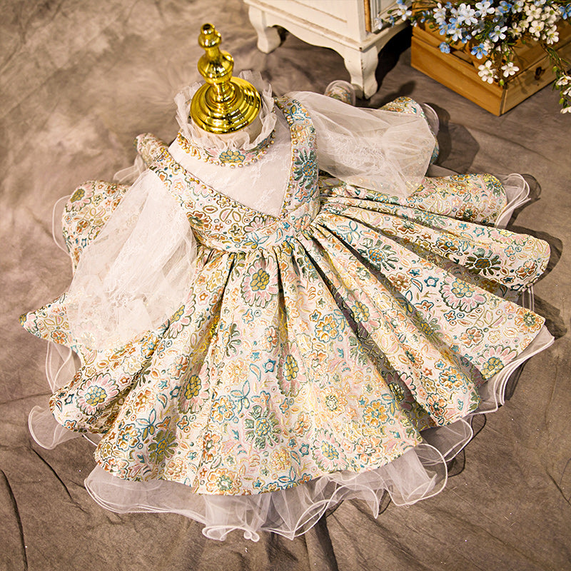 Baby Girl Birthday Party Dress Long Sleeve Flower Girl Dress Princess Dress