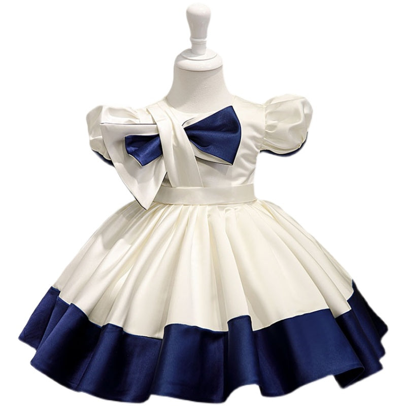 Baby Girl Dress Toddler Baptism Bow-knot First Communion  Princess Dress