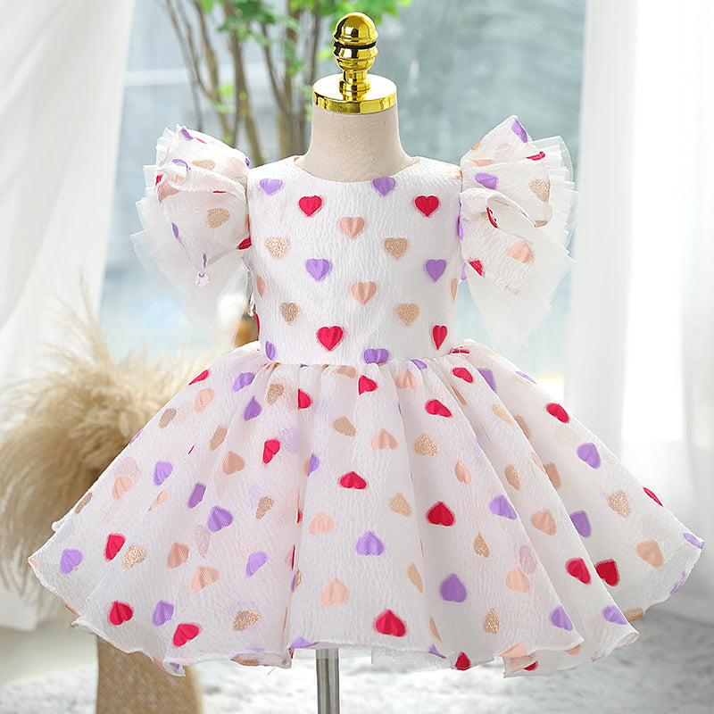 princess heart dress Princess Pink Heart-Shaped Neck Thick Satin Beaded Puff Wedding Dress PreppyDress