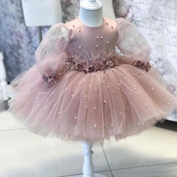 Baby Frocks Party Wear Dress For Infant Girl Baby Girl Princess Dress Toddler Bead Bow Puffy Baby Frocks Party Wear Dress For Infant Girl Baby Girl Princess Dress Toddler Bead Bow Puffy