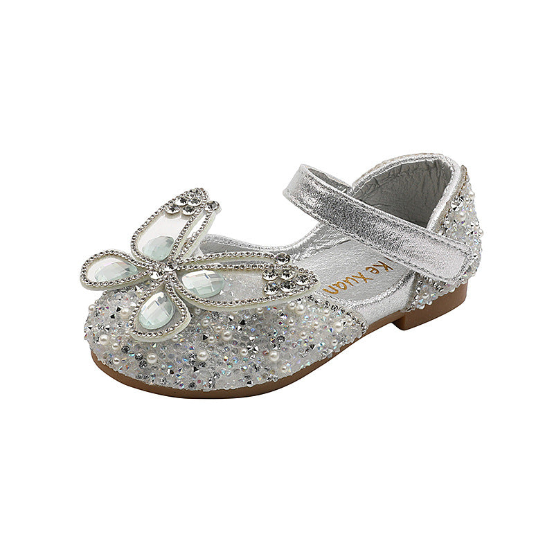 Summer Baby Girls Butterfly Rhinestone Princess Shoes