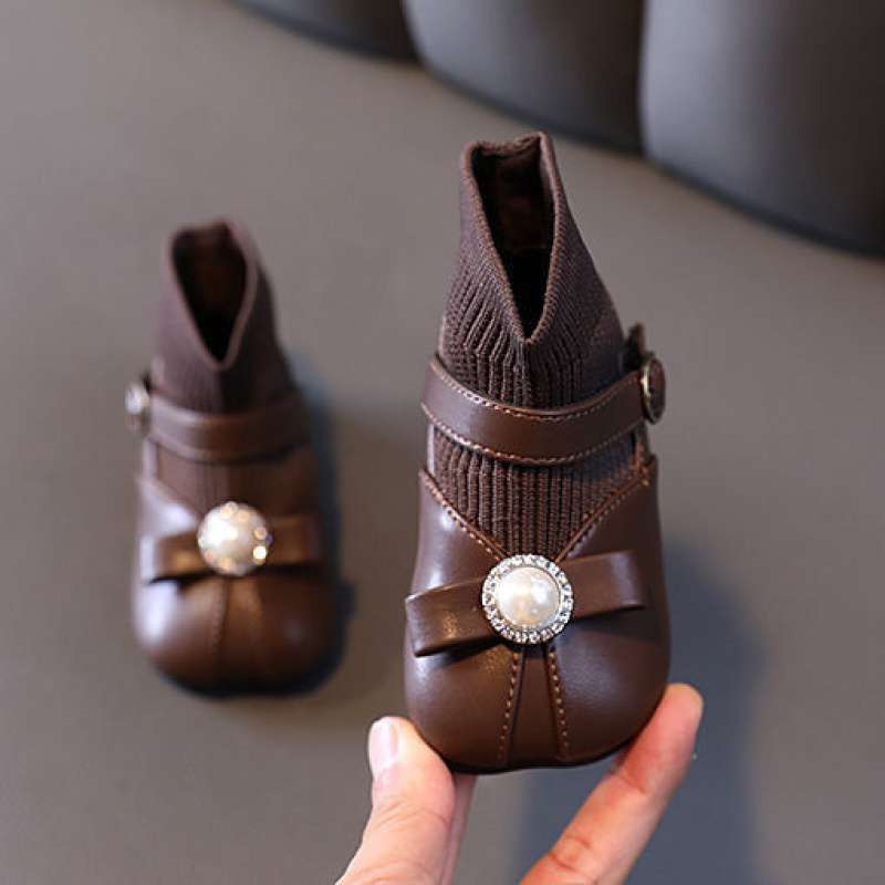 Baby Girl Soft-soled Flying Woven Breathable Shoes