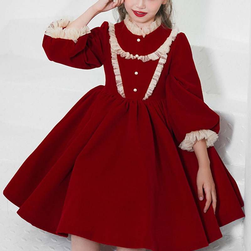 Little Girl Dress Toddler Elegant Satin Princess Party Formal Communion Pageant Dress