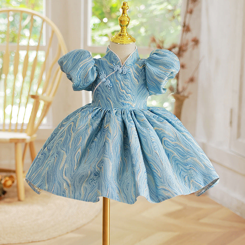 Baby Girl Dress Toddler Summer Pageant Puffy Sleeve Communion Princess Dress