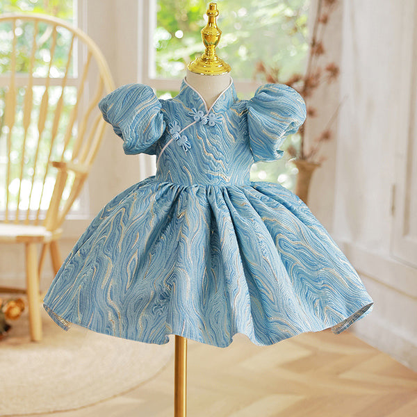 Baby Girl Dress Toddler Summer Pageant Puffy Sleeve Communion Princess ...