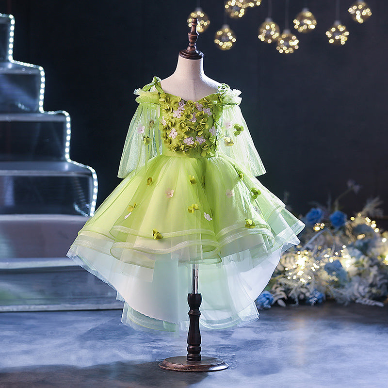 Baby Girl Summer Pageant Green Flower Girl Dress Wedding Princess Dress