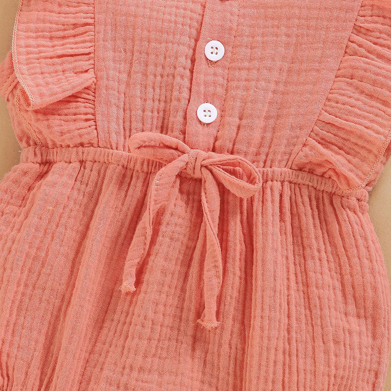 Baby girl cute ruffled jumpsuit princess Dress