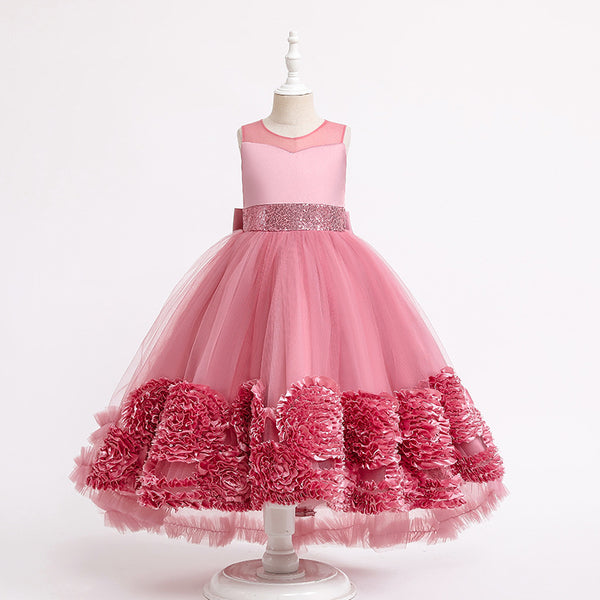 Sleeveless Mesh Puff Princess Dress