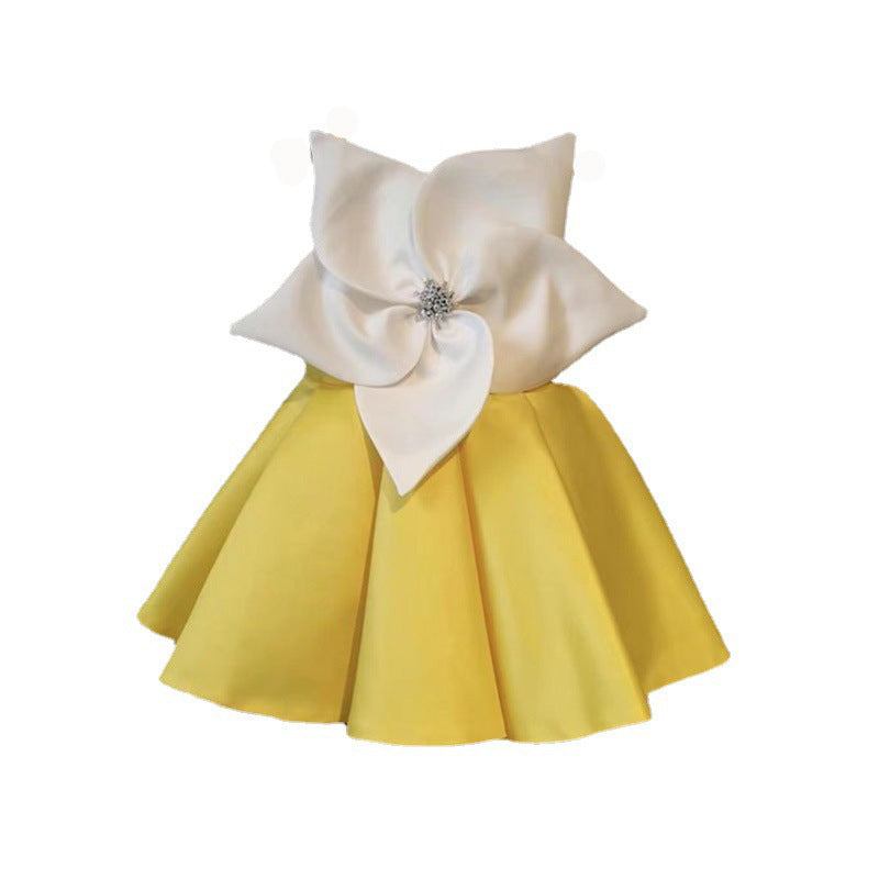 Baby Girl and Toddler Flower Bow Pageant Girl Dress  Birthday Party Princess Dress