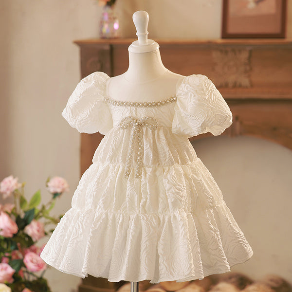 Flower Girl Dress Girl Princess Dress Summer Beaded Baptism Formal Dress