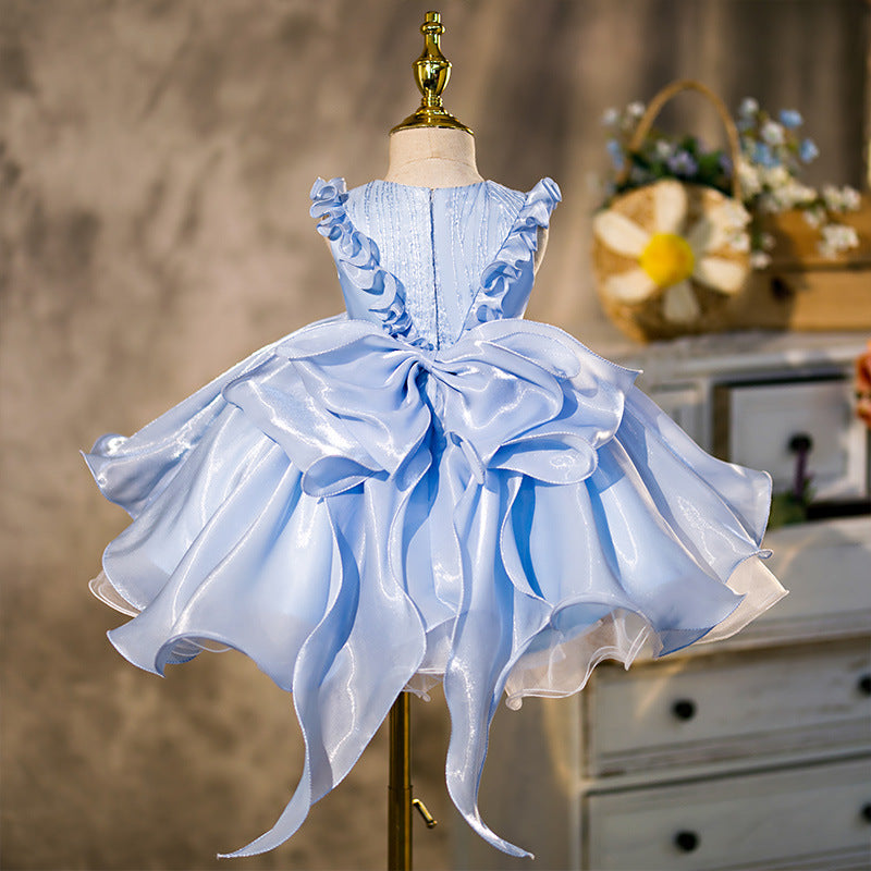 Marryshe - Girl Formal Dresses - Baby Girl Pageant Dresses Girl Ruffle Puffy Formal Princess Cake Dress Toddler Birthday Party Dress, Blue / 0-1 Year Marryshe - Girl Formal Dresses - Baby Girl Pageant Dresses Girl Ruffle Puffy Formal Princess Cake Dress Toddler Birthday Party Dress, Blue / 0-1 Year