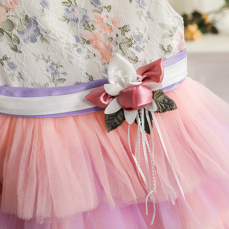 Baby Girl Flowers Birthday Cake Dress