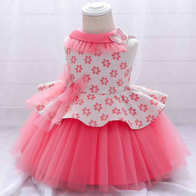 Baby Girl Summer Formal Princess Dress Girl Puffy Pageant Birthday Party Dress