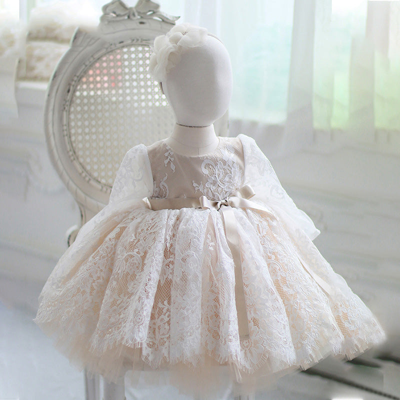 Baptism Dresses Girl Lace Puffy Princess Dresses Baby Girl Prom Formal Dresses
