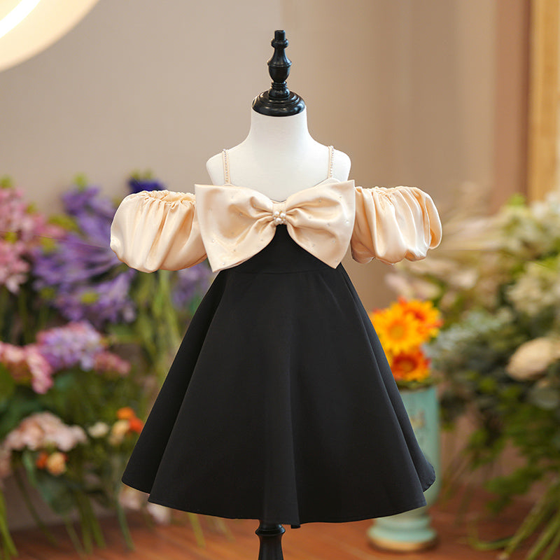 Toddler Girl Black Bow Birthday Party Dress Girl Princess Dress marryshe Toddler Girl Black Bow Birthday Party Dress Girl Princess Dress marryshe