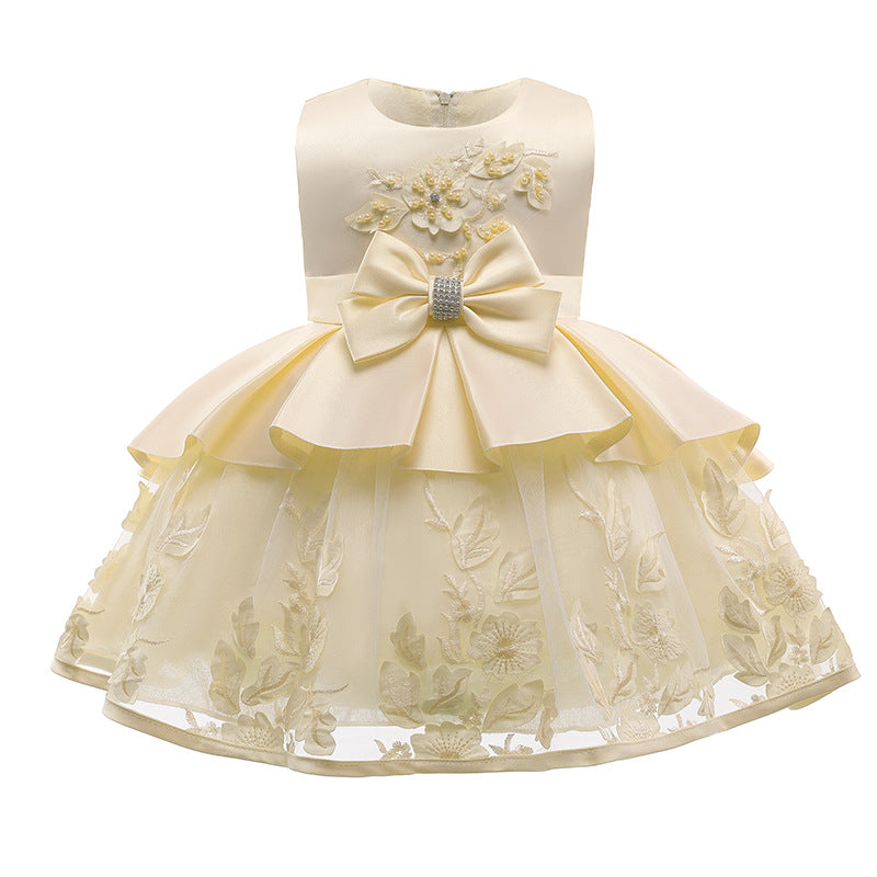 Baby Girl Birthday Party Dresses Infant Summer Embroidered Ball Gowns Princess Dresses