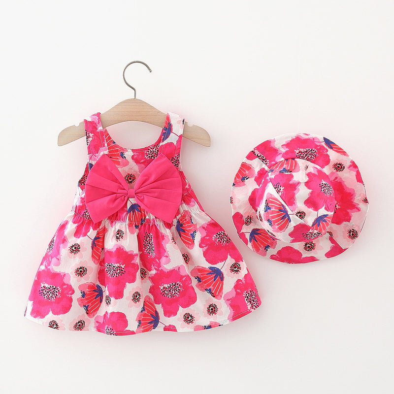 Infant Daily Dress Toddler Cute Floral Printing Casual Princess Dress