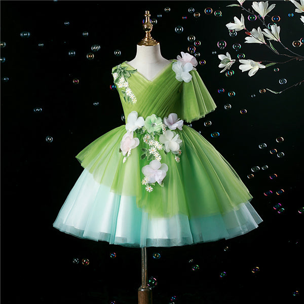 Girl Sumeer Garden Flowers Party Birthday Princess Dress