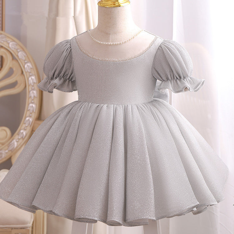 Baby Girl Princess Dresses Girl Elegant Cute Puffy Bow Princess Prom Dress