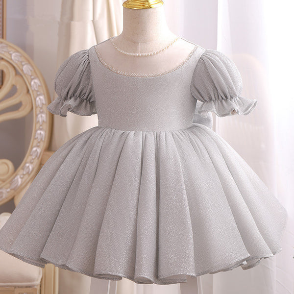 Baby Girl Princess Dresses Girl Elegant Cute Puffy Bow Princess Prom Dress