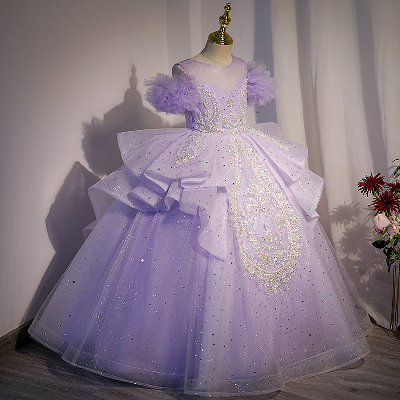 Elegant Girl Sequins Purple Birthday Party Princess Dress – marryshe Elegant Girl Sequins Purple Birthday Party Princess Dress – marryshe