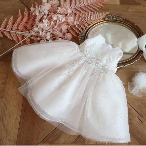 Cute Baby Girls Baptism Dress First Birthday Wedding Princess Dress