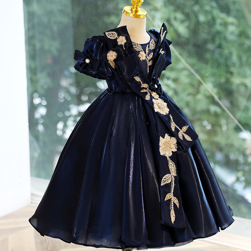 Toddler First Communion Girl Elegant Birthday Party Dress Flower Girl Dress Pageant Dress, Blue / 3-4 Years (110cm) Toddler First Communion Girl Elegant Birthday Party Dress Flower Girl Dress Pageant Dress, Blue / 3-4 Years (110cm)