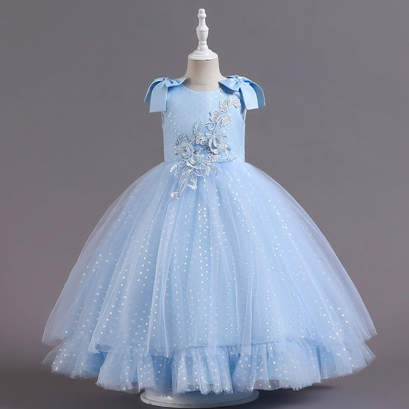 Elegant Girls Puffy Perform Wedding Princess Dress