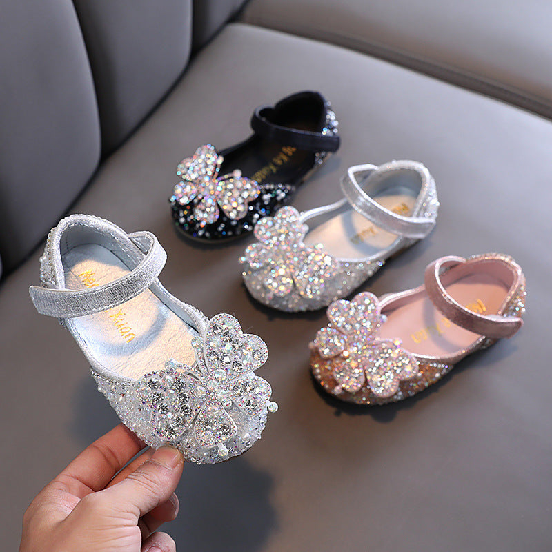Girl's Butterfly Sequins Summer Princess Shoes