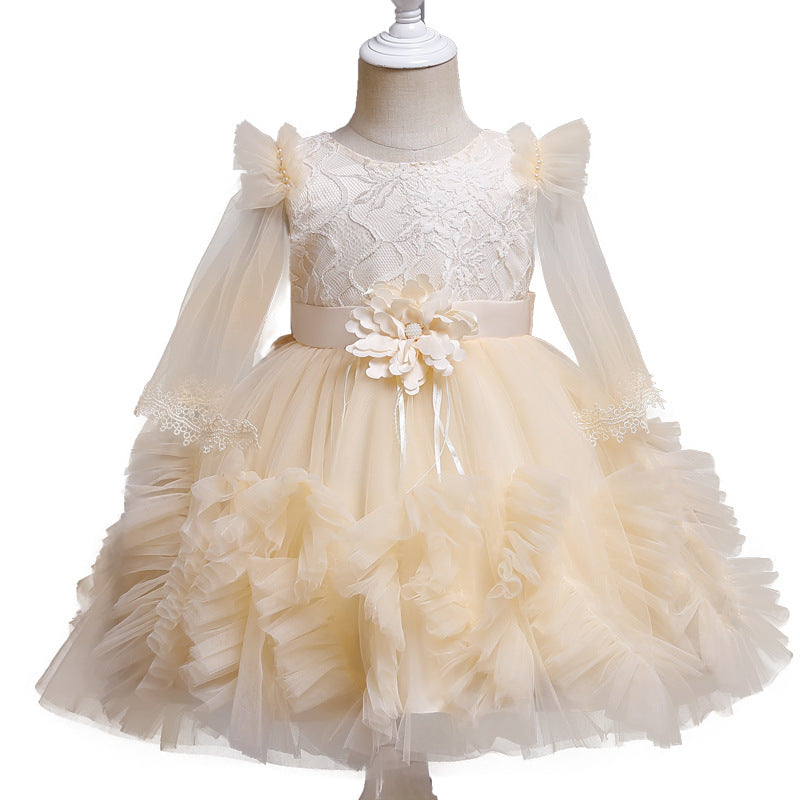 Baby Girl Pageant Princess Dresses Infant Summer Puffy Birthday Party Dresses