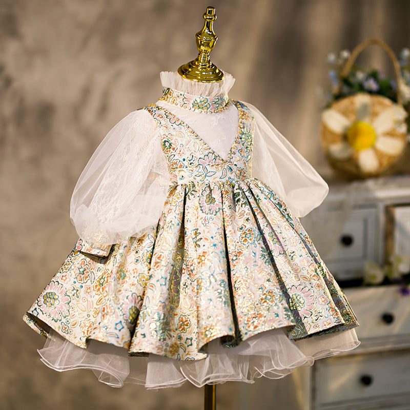 Baby Girl Birthday Party Dress Long Sleeve Flower Girl Dress Princess Dress Baby Girl Birthday Party Dress Long Sleeve Flower Girl Dress Princess Dress