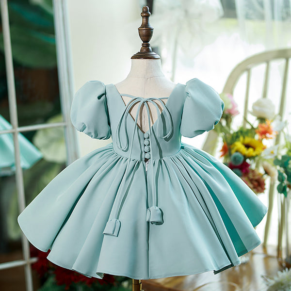 Baby Girl Birthday Party Dress Toddler Summer Puff Sleeves Wedding Princess Dress