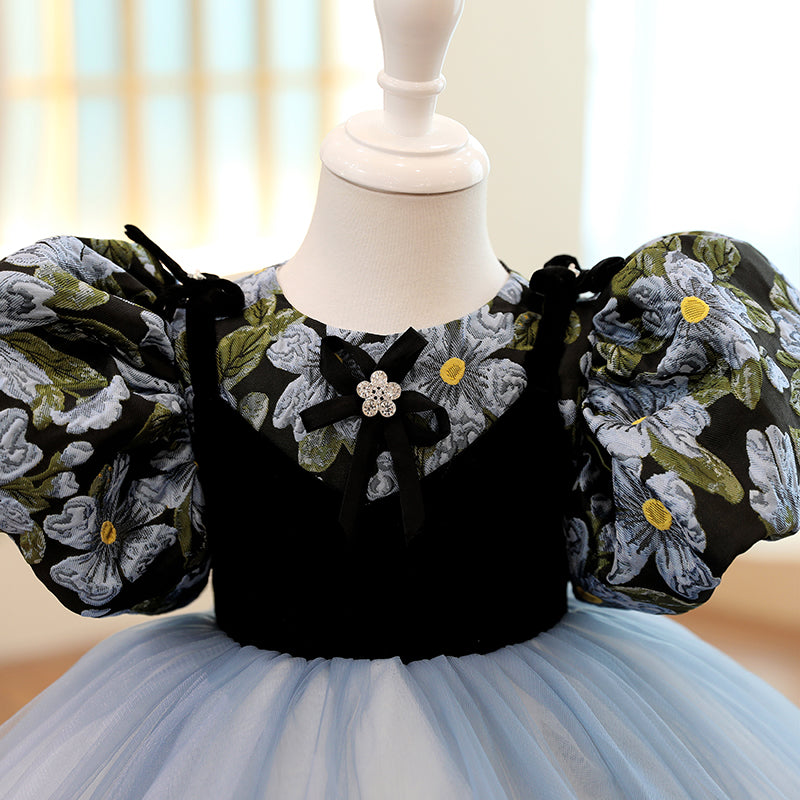 Baby Girl Flower Puffy Birthday Party Princess Dress