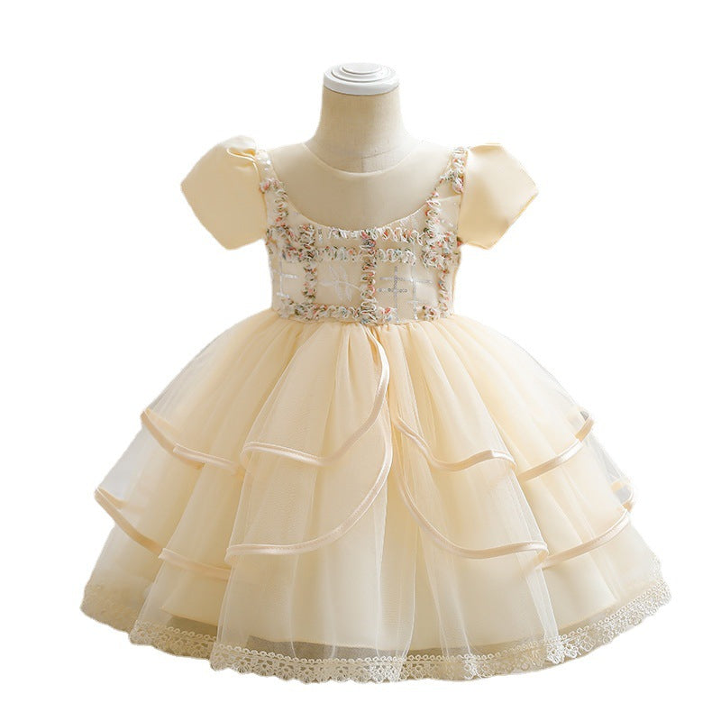 Baby Girl Dress Toddler Princess Dress Textured Communion Pageant Party Dress