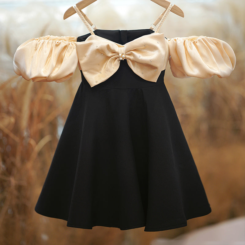 Toddler Girl Black Bow Birthday Party Dress Girl Princess Dress marryshe Toddler Girl Black Bow Birthday Party Dress Girl Princess Dress marryshe
