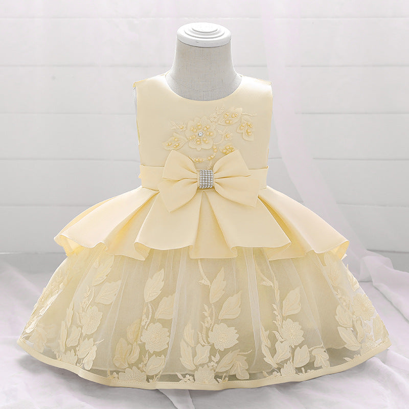 Baby Girl Birthday Party Dresses Infant Summer Embroidered Ball Gowns Princess Dresses